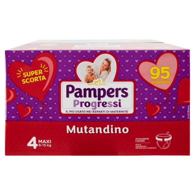 Pannolini Mutandina Progressi Maxi 4 95 pezzi