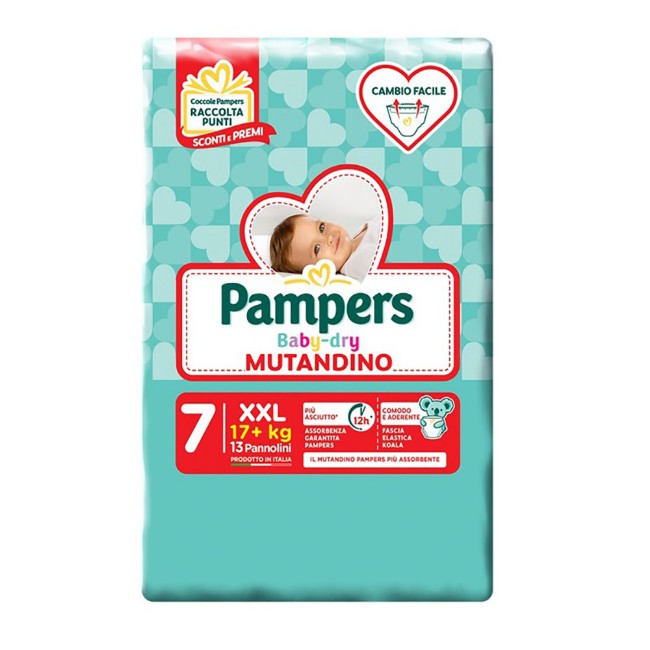 Pannolini Mutandina Baby Dry XXL 7, 13 pezzi