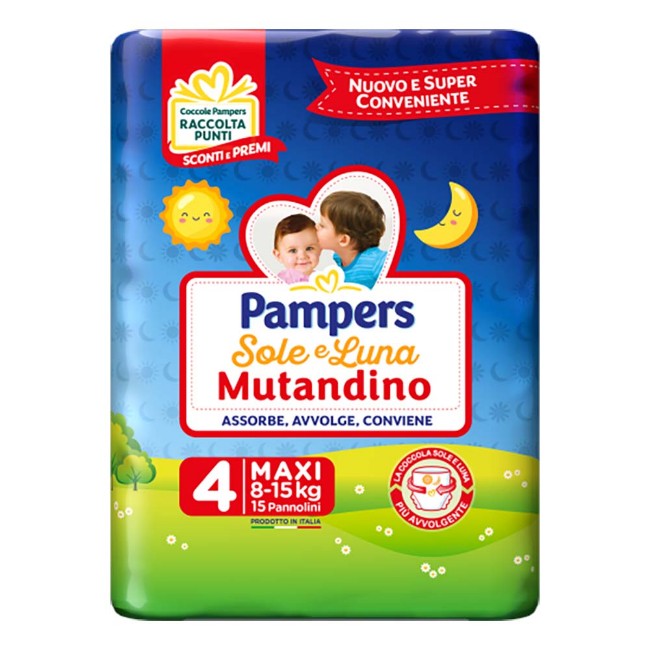 Pannolini Mutandina Sole e Luna Maxi 4, 15 pezzi