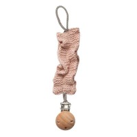 Bamboom Portaciuccio a maglia con Clip in Legno - Pink