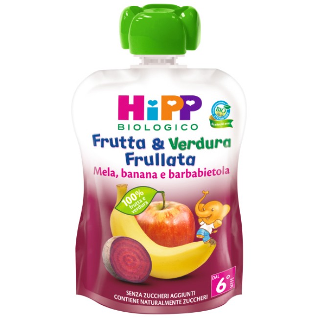 Frutta e Verdura Bio Frullata Mela Banana e Barbabietola 90gr HiPP