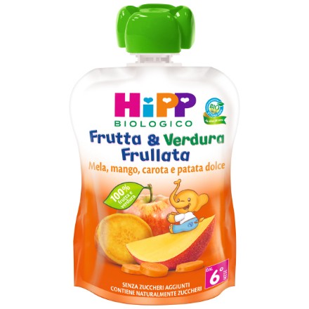 Frutta e Verdura Bio Frullata Mela Mango Carota e Patata Dolce  90gr HiPP