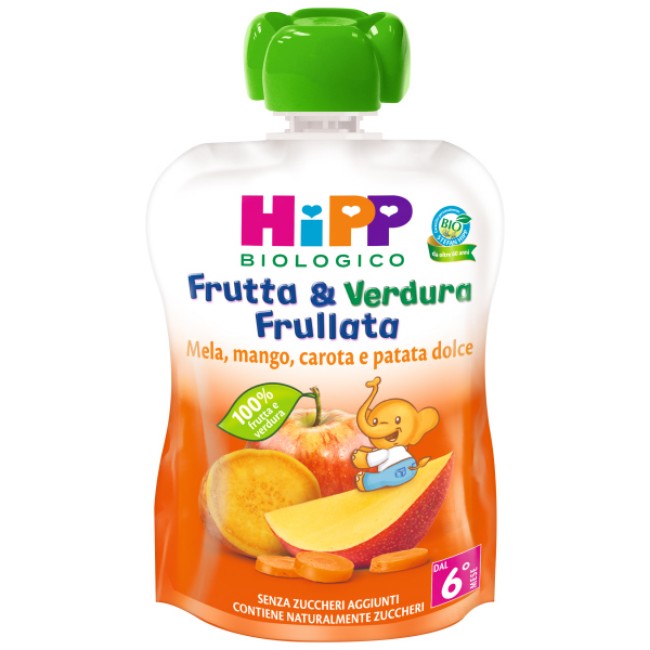 Frutta e Verdura Bio Frullata Mela Mango Carota e Patata Dolce  90gr HiPP