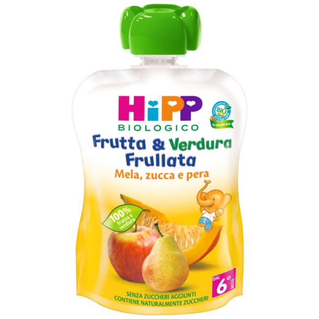 Frutta e Verdura Bio Frullata Mela Pera e Zucca  90gr HiPP