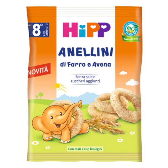Snack Anellini di Farro e Avena 30gr HiPP