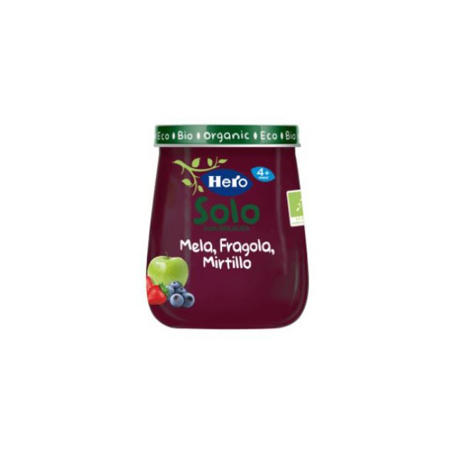 Omogeneizzato Baby Mela Fragola e Mirtillo 120g Hero Solo