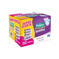 Pampers Salviette Sensitive Delicate Senza Profumi Aggiunti - 252 Salviette (4 Confezioni da 63 Salviette) di Pampers