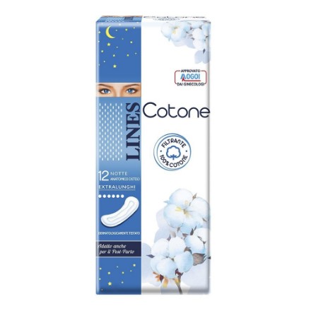 Lines Cotone Ultra Notte  12pz Pampers