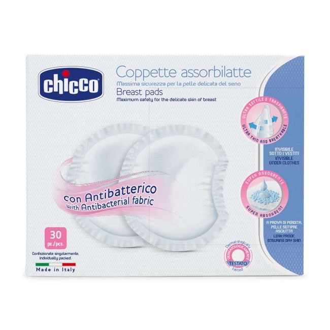 Coppette Assorbilatte con Antibatterico 30pz Chicco