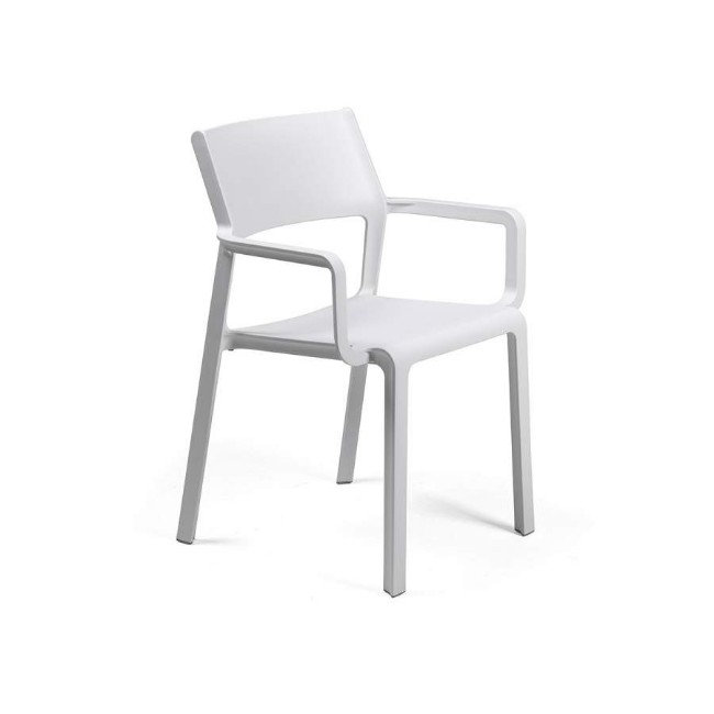 Sedia con braccioli Trill Armchair Bianco di Nardi 