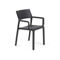 Sedia con braccioli Trill Armchair Antracite di Nardi 