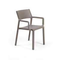 Sedia con braccioli Trill Armchair Tortora di Nardi 