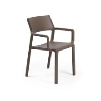 Sedia con braccioli Trill Armchair Tabacco di Nardi 