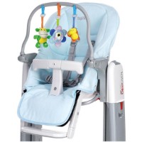 Peg Perego Kit Rivestimento Seduta e Arco Gioco per Seggiolone Pappa Tatamia Follow Me - Azzurro