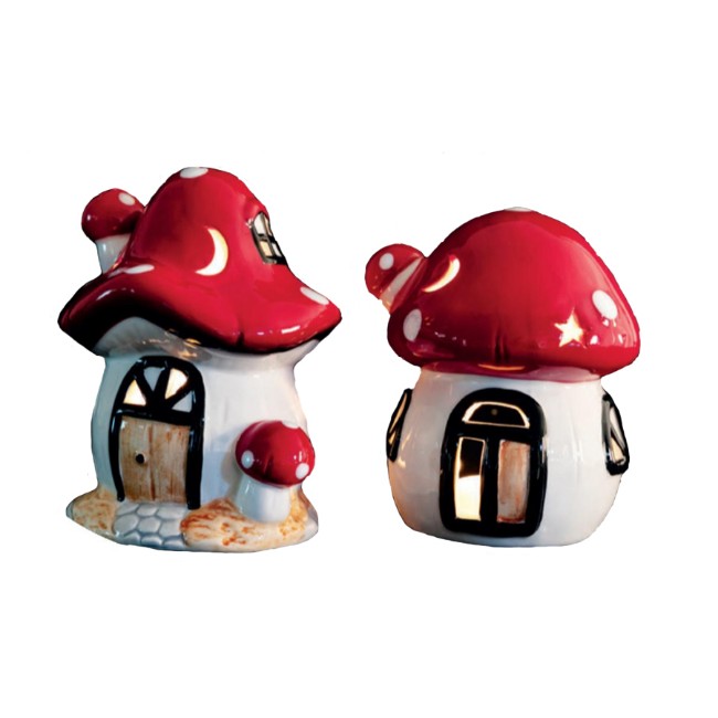 Porta Candele Bosco Incantato Fungo T-Light 15 cm Villa d'Este 