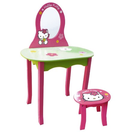Set Tavolino con Specchio e Sgabello Hello Kitty