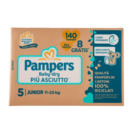 Pampers Esapack Baby Dry 5 Junior 140 pezzi