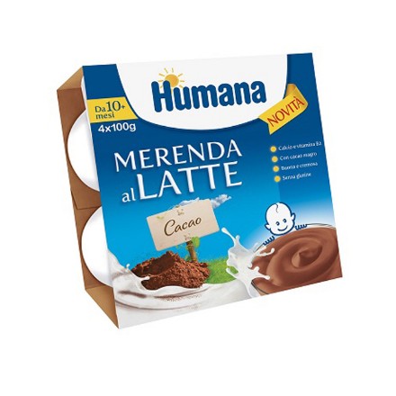 Merenda Latte e Cacao 4x100g Humana