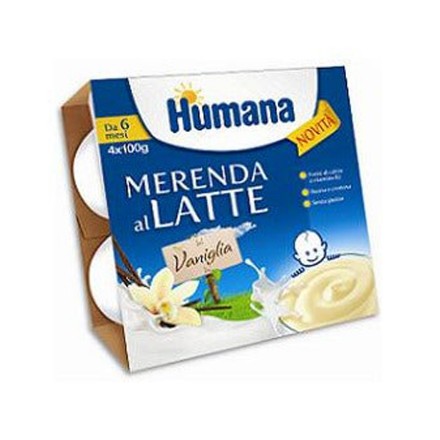 Merenda Latte e Vaniglia 4x100g Humana