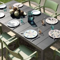 Set da esterno Tavolo rio alu 210  e sedie trill nardi