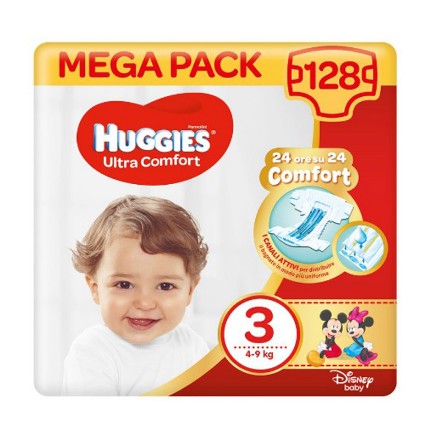 Pannolini Ultra Comfort Mega Pack 3 - 128 pezzi