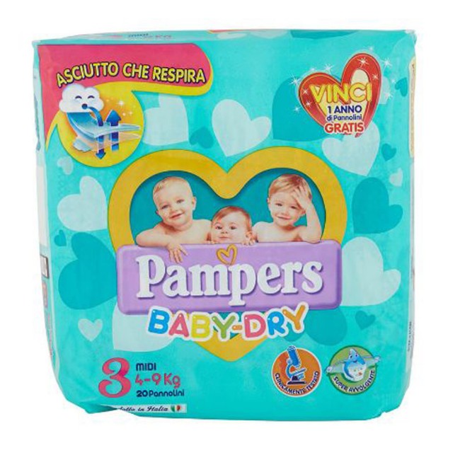 Pannolini Baby Dry Midi 3 20 pezzi 
