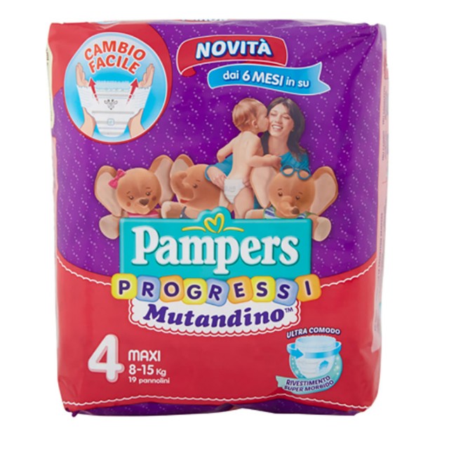 Pannolini Mutandina Progressi Maxi 4 quadripack 76 pezzi 