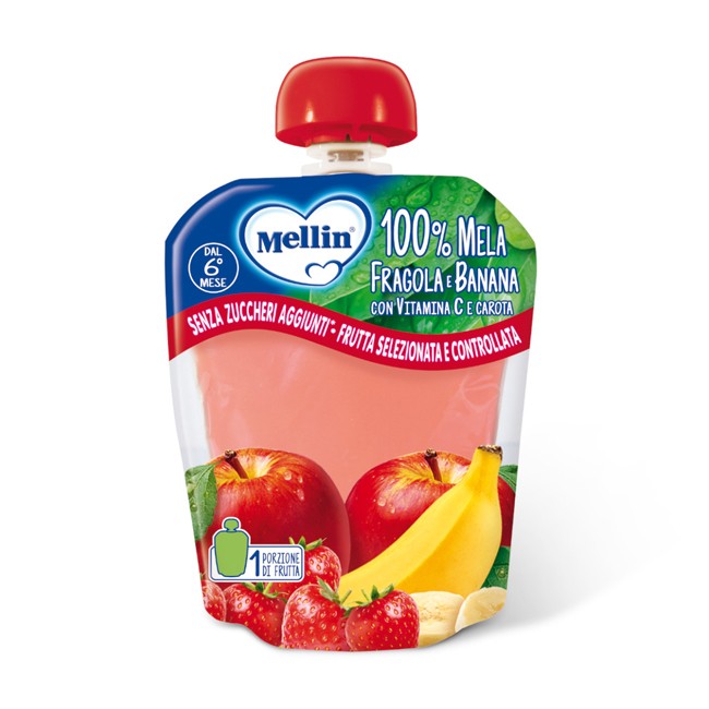 Pouch Mela Banana Fragola Mellin