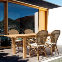 Tavolo da esterno Bounty in legno teak di bizzotto