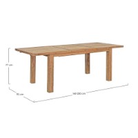 Tavolo da esterno Bounty in legno teak di bizzotto