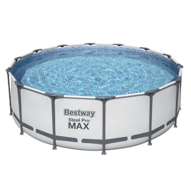 Bestway Piscina Rotonda Steel Pro MAX 5612X - 427x122cm con Filtro a Cartuccia