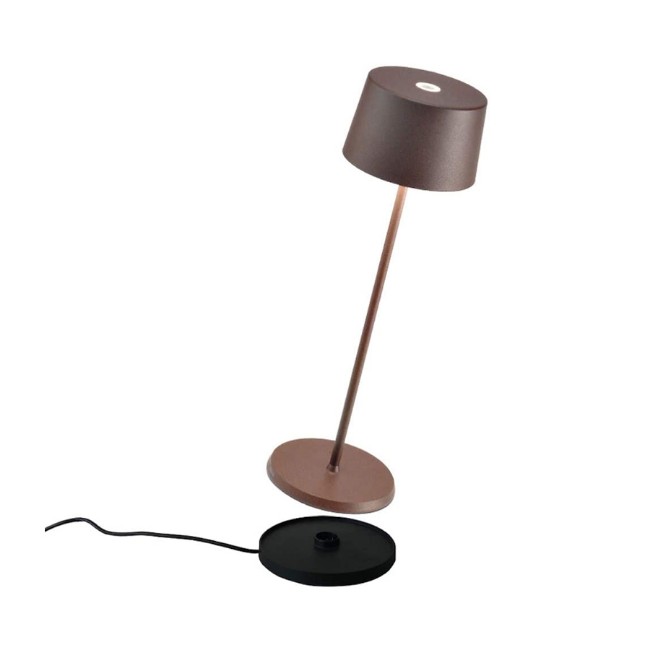 Olivia Pro Lampada da Tavolo Corten Zafferano