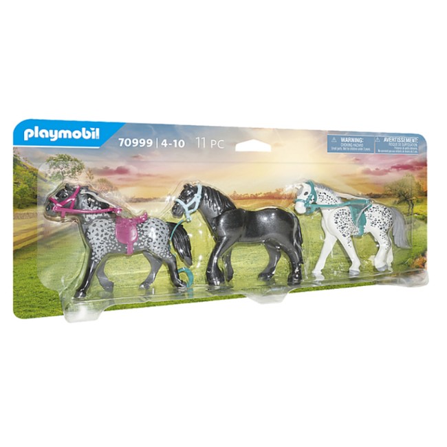 3 cavalli: Frisone, Knabstrupper e Andaluso di Playmobil