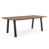 Tavolo Oslo in acacia e acciaio 200 cm di Bizzotto