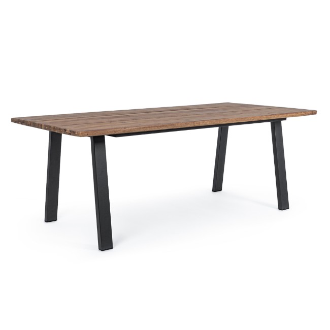 Tavolo Oslo in acacia e acciaio 200 cm di Bizzotto