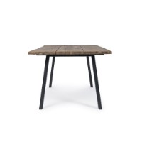 Tavolo Oslo in acacia e acciaio 200 cm di Bizzotto