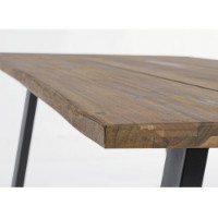 Tavolo Oslo in acacia e acciaio 200 cm di Bizzotto