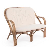 Divano in rattan naturale con cuscini di Bizzotto