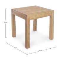 Tavolino quadro in teak di Bizzotto