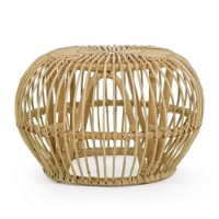 Tavolino pouf in rattan Doradal di Bizzotto