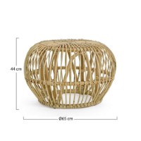 Tavolino pouf in rattan Doradal di Bizzotto