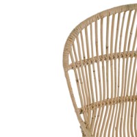 poltrona venturs natruale in rattan e acciaio di bizzotto