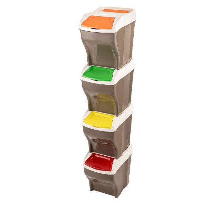 Set Pattumiera Poker Plus 27 lt 4 Pezzi