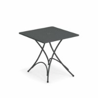 tavolo pieghevole Pigalle 76x76 cm da esterno in acciaio di Emu ferro antico