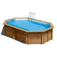 Piscina Ovale in Legno Canelle 2 - 7900872 - 535x335x117cm Gre