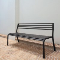 panca da giardino Segno in acciaio di emu ferro antico