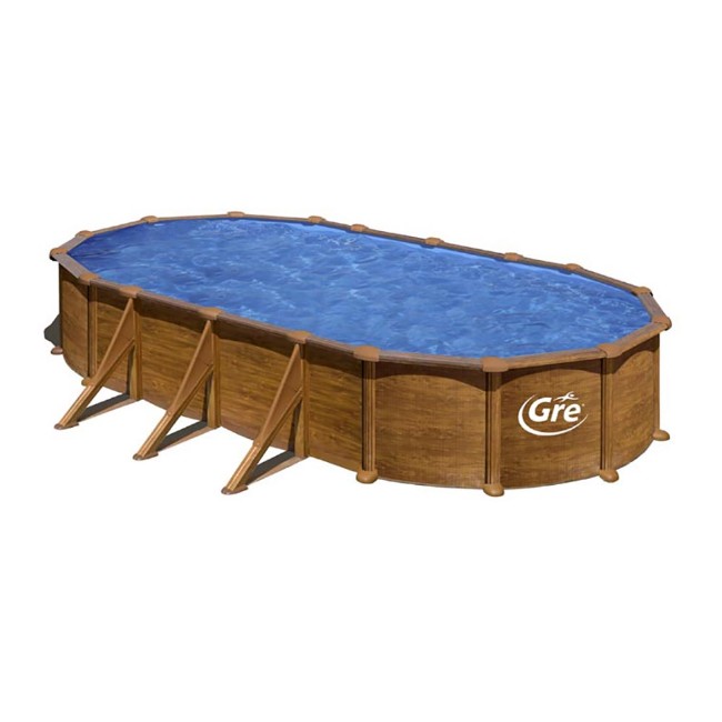 Piscina Ovale Mauritius KITPROV738WO - 730x375x132cm Gre