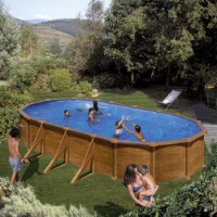 Piscina Ovale Mauritius KITPROV738WO - 730x375x132cm Gre