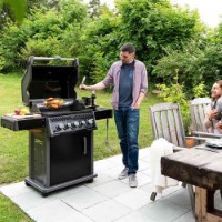 Barbecue a Gas Rogue RB425SBPK con Girarrosto Incluso
