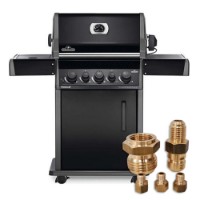 Barbecue a Gas Rogue RB425SBPK  con Girarrosto + Kit Ugelli per Trasformazione a Gas Metano Napoleon